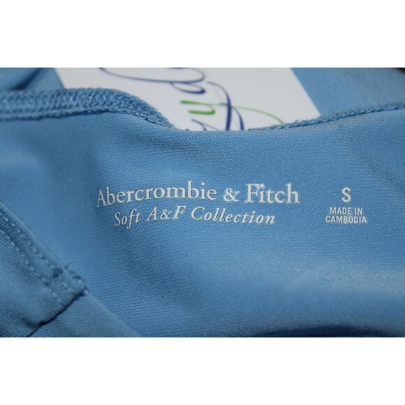 Womens Abercrombie & Fitch Soft A&F Blue Elastic Halter Top Bodysuit Size Small - Picture 3 of 6